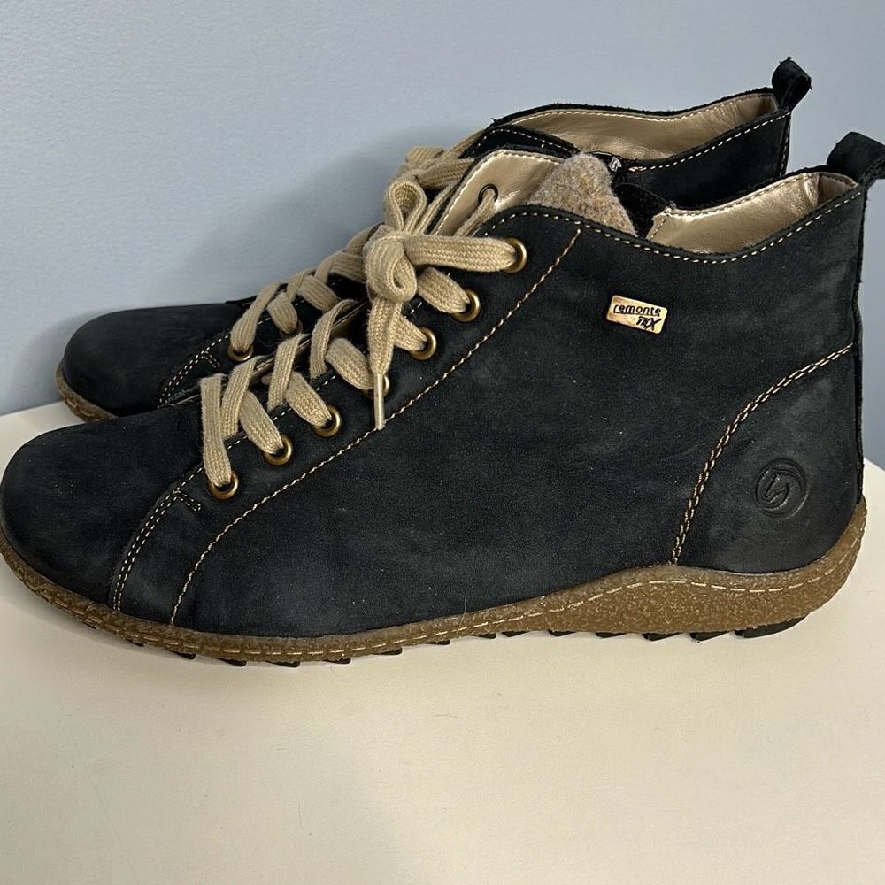 Remonte Tex Blue Side Zip Bootie Sz 40 9.5